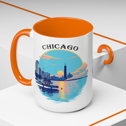 Retro Chicago Accent Coffee Mug