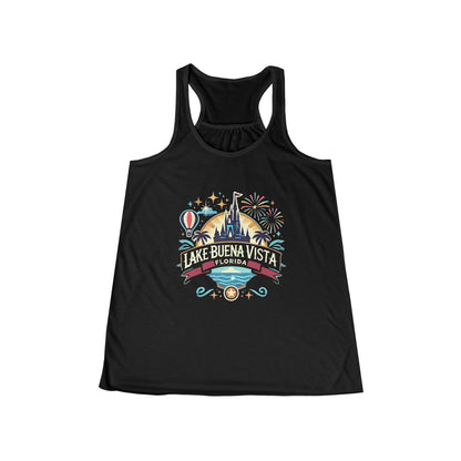 Adventurous Lake Buena Vista Women's Flowy Racerback Tank