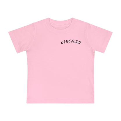 Retro Chicago Sunset Unisex Baby Short Sleeve T-Shirt