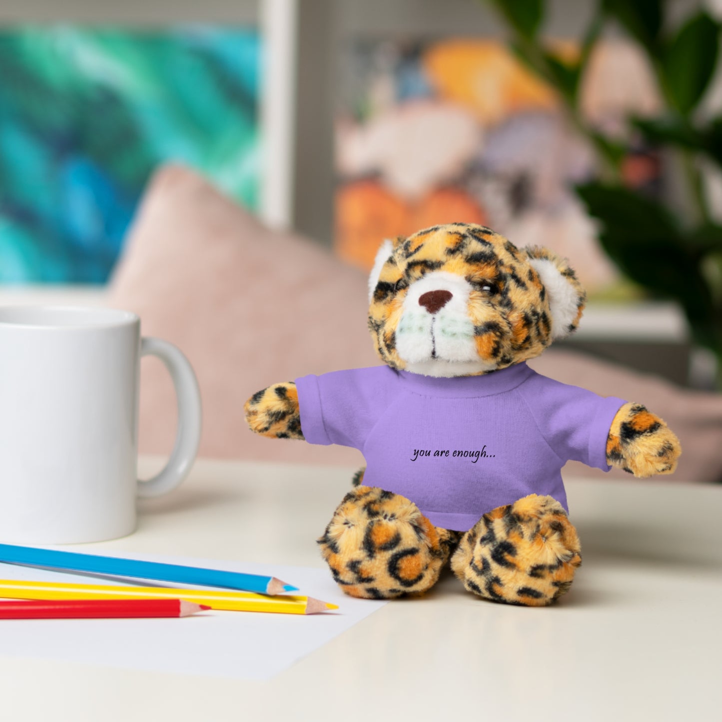 You Are Enough - Mental Health Awareness Stuffed Animals with Tee