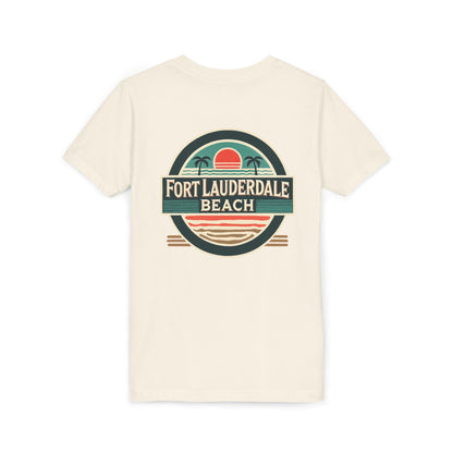 Vintage Fort Lauderdale Unisex Youth Short Sleeve Tee