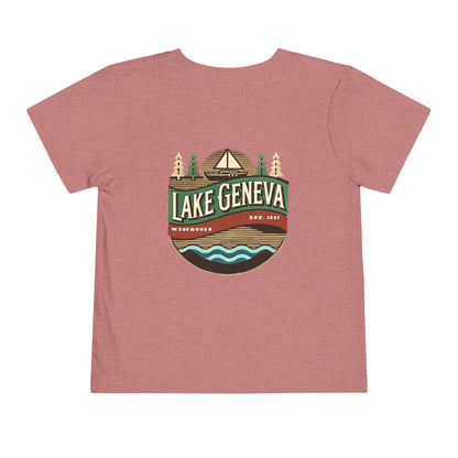 Retro Lake Geneva Unisex Toddler Short Sleeve Tee