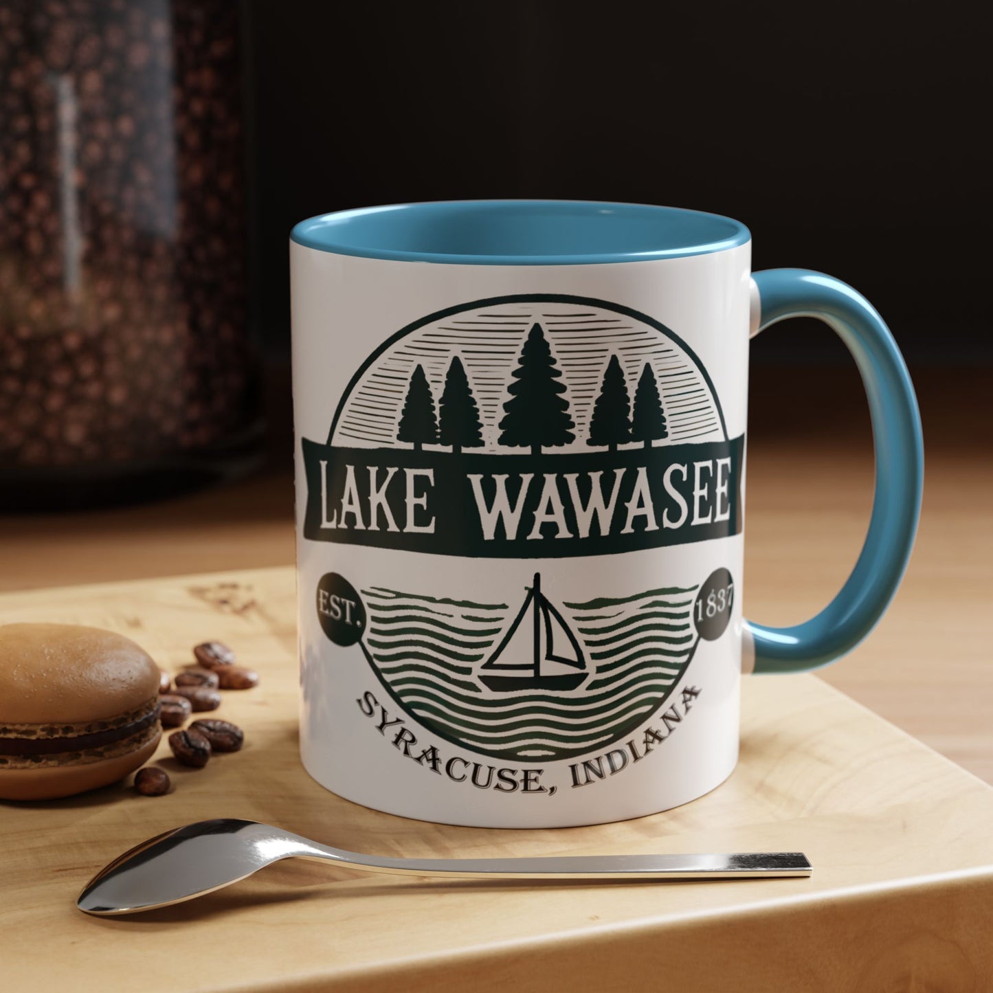Vintage Lake Wawasee Accent Coffee Mug