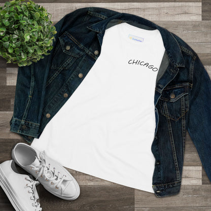Retro Chicago Sunset Women's Cotton Tee