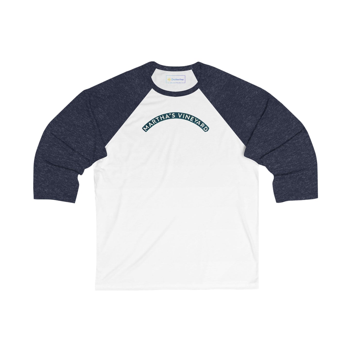 Vintage Martha's Vineyard Men's 3/4 Sleeve Baseball Tee
