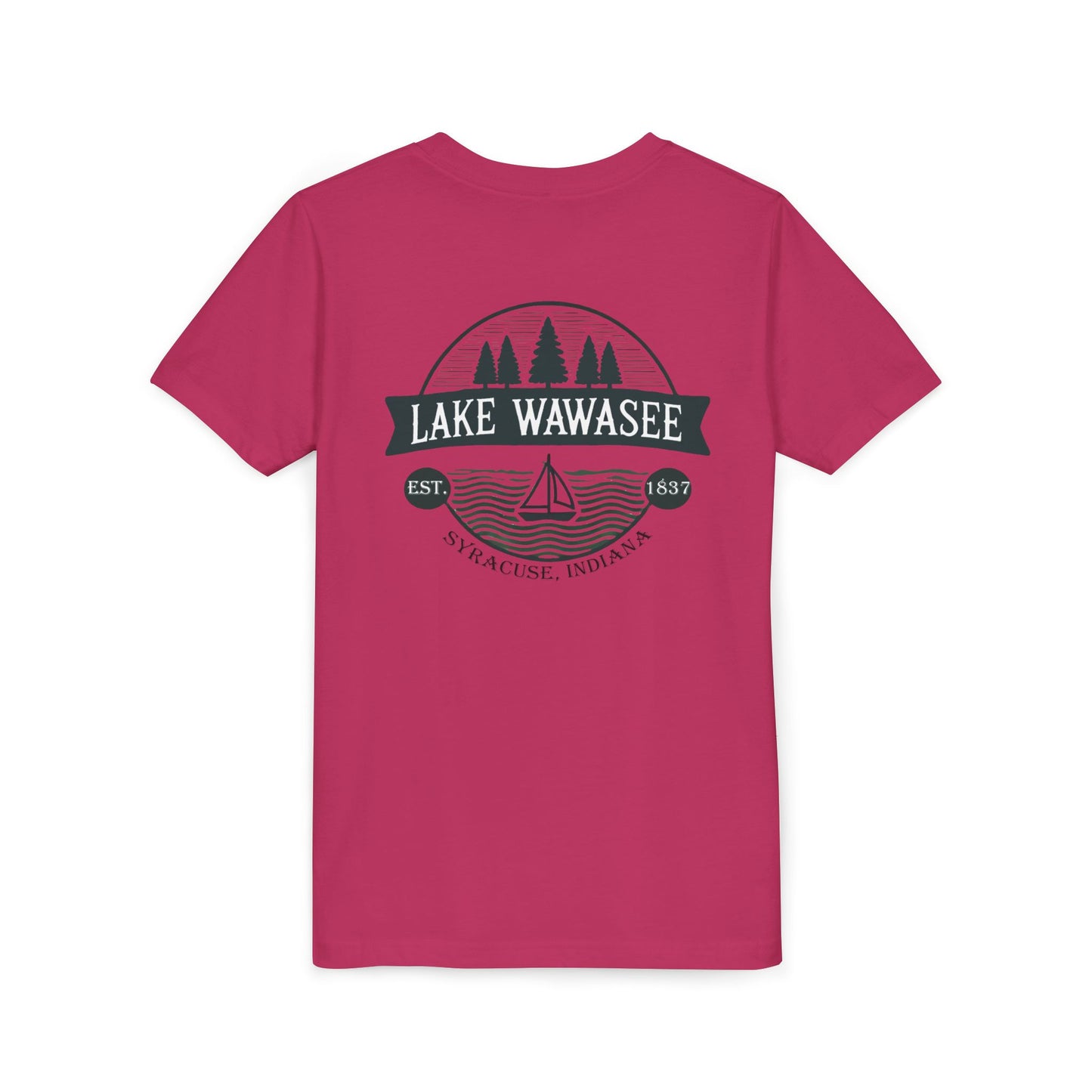 Vintage Lake Wawasee Unisex Youth Short Sleeve Tee