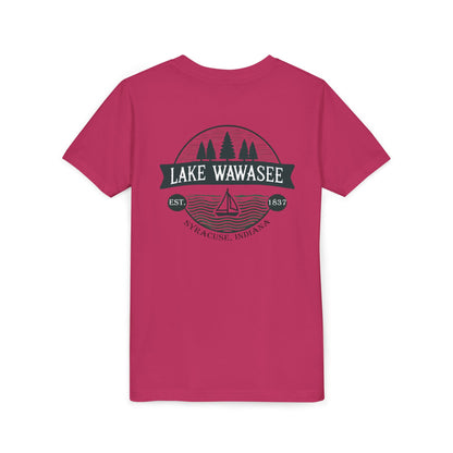 Vintage Lake Wawasee Unisex Youth Short Sleeve Tee