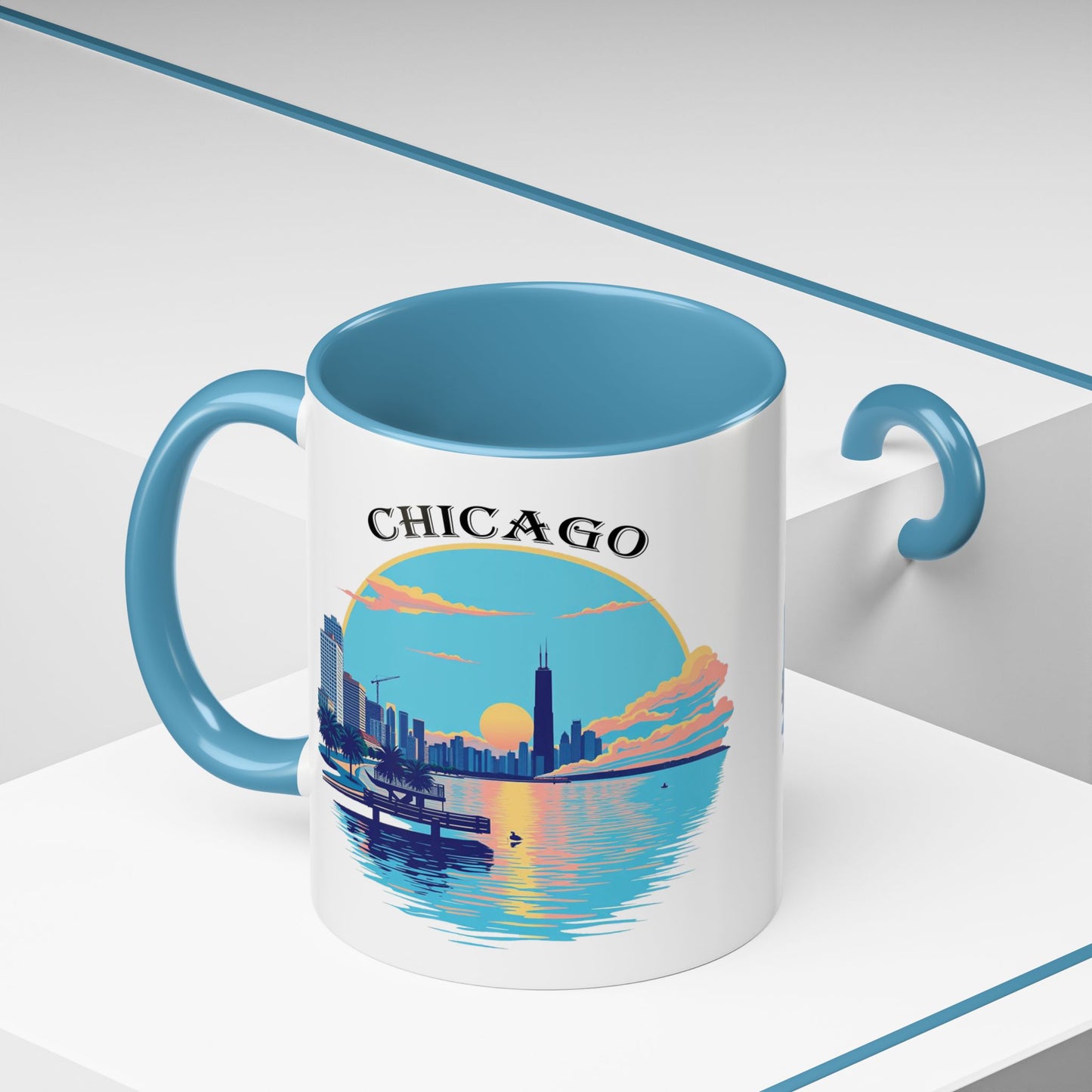 Retro Chicago Accent Coffee Mug