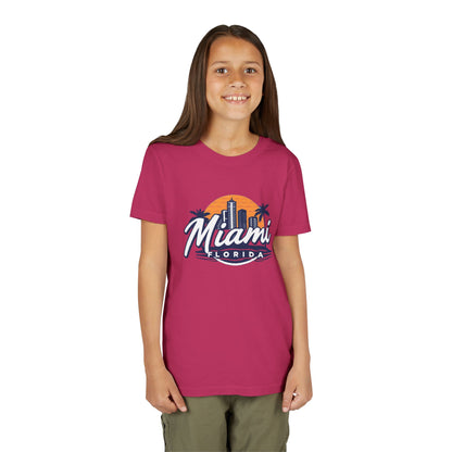 Retro Miami Unisex Youth Short Sleeve Tee