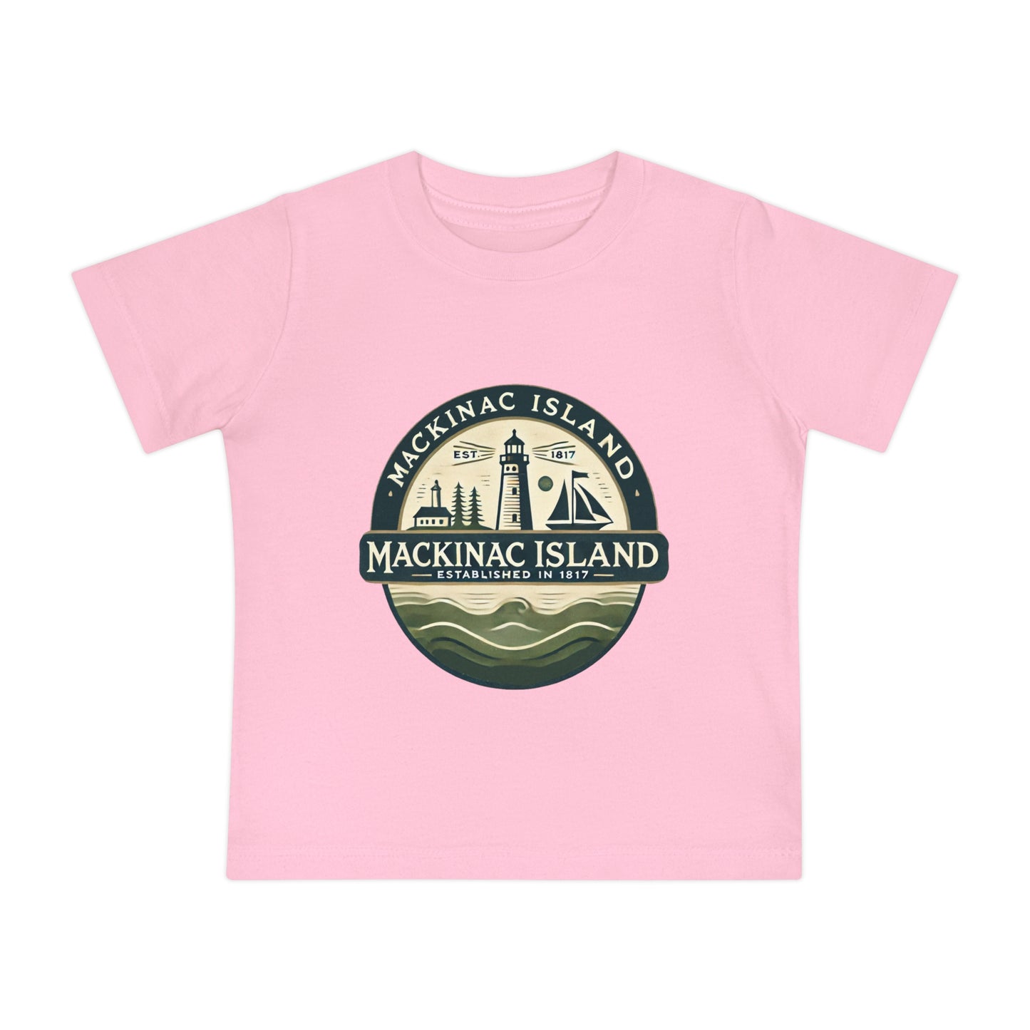 Vintage Mackinac Island Unisex Baby Short Sleeve T-Shirt