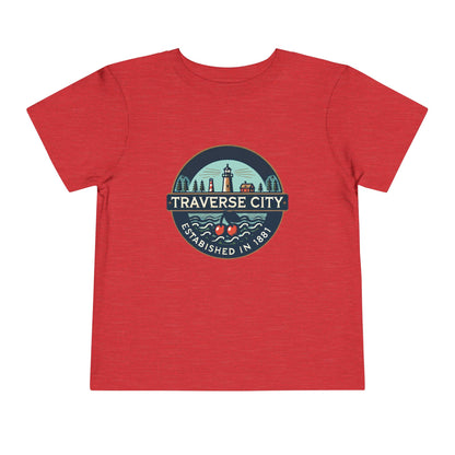 Vintage Traverse City Unisex Toddler Short Sleeve Tee