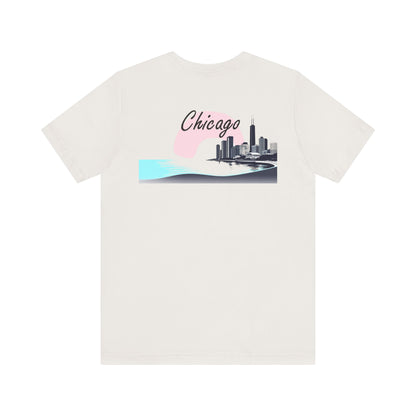 Elegant Chicago Skyline Unisex Jersey Short Sleeve Tee