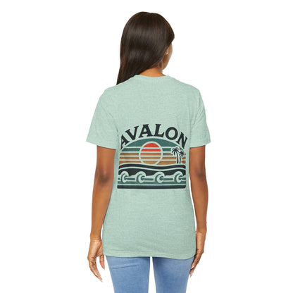 Retro Avalon Sunset Unisex Jersey Tee