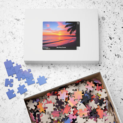 Tropical Beach at Sunset Jigsaw Puzzle