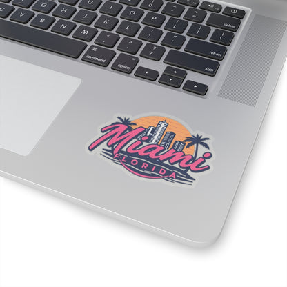 Retro Miami Kiss-Cut Sticker