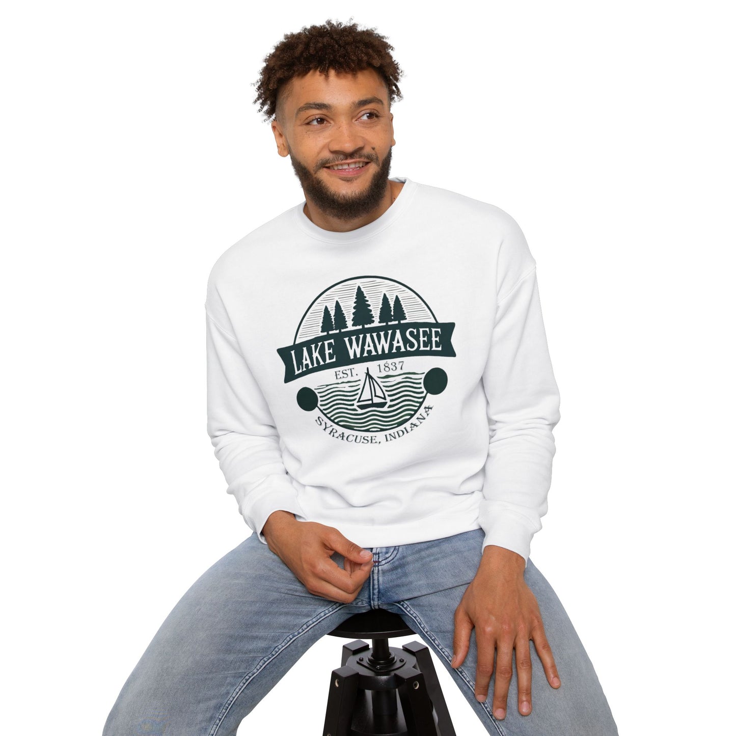 Vintage Lake Wawasee Unisex Drop Shoulder Sweatshirt