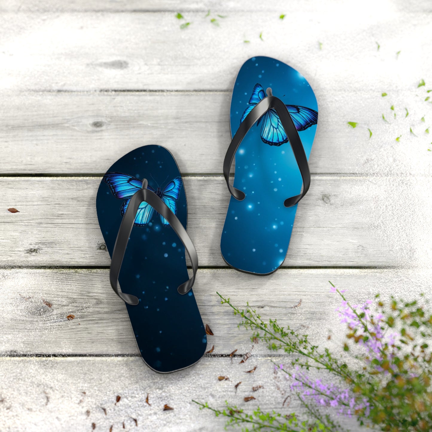 Mystical Butterfly Flip Flops