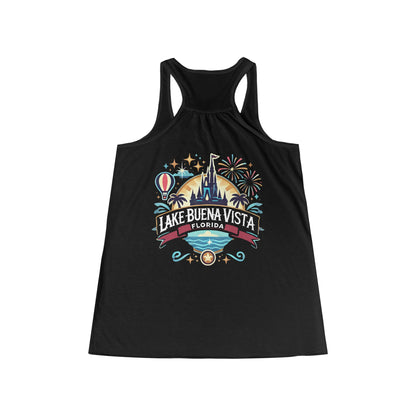 Adventurous Lake Buena Vista Women's Flowy Racerback Tank