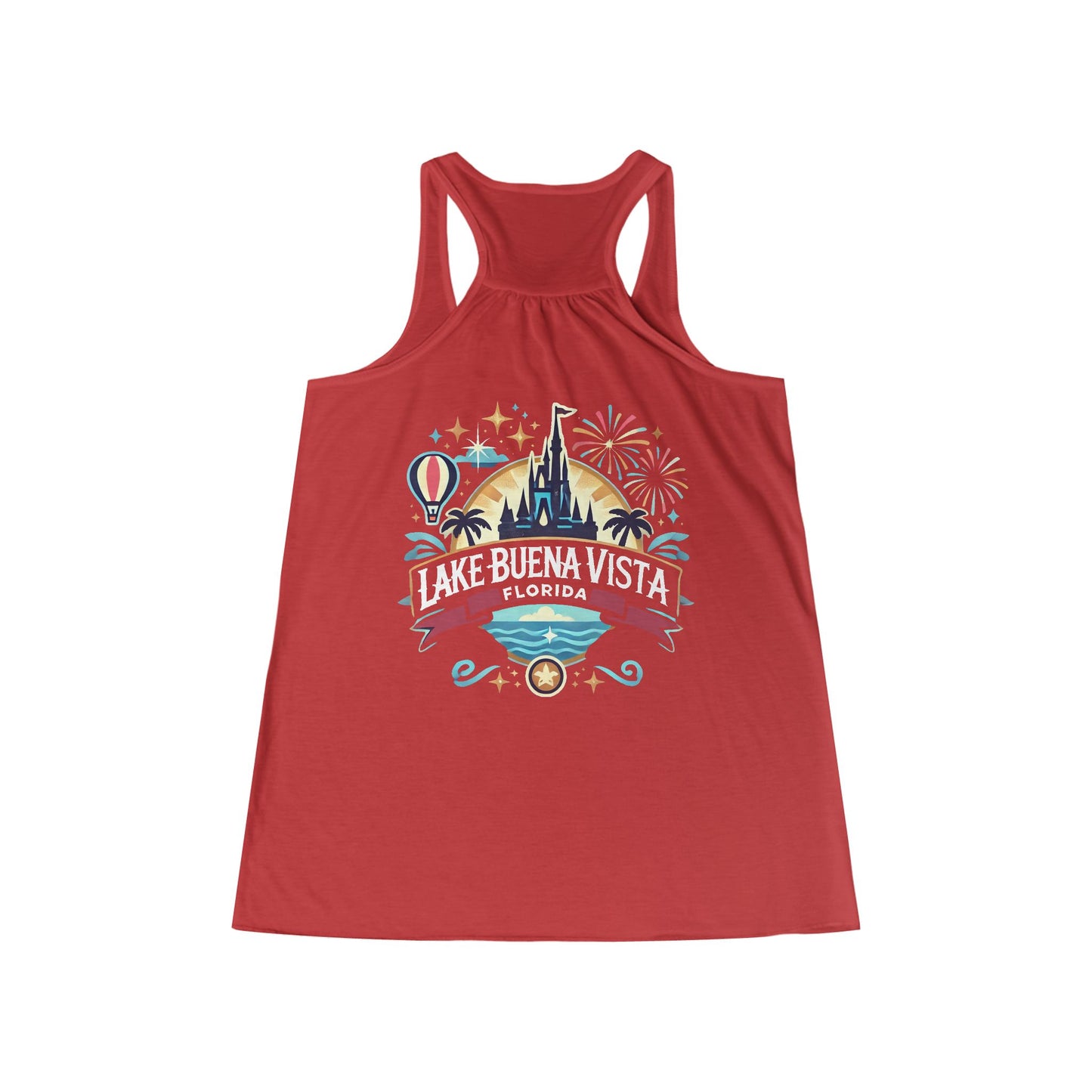 Adventurous Lake Buena Vista Women's Flowy Racerback Tank