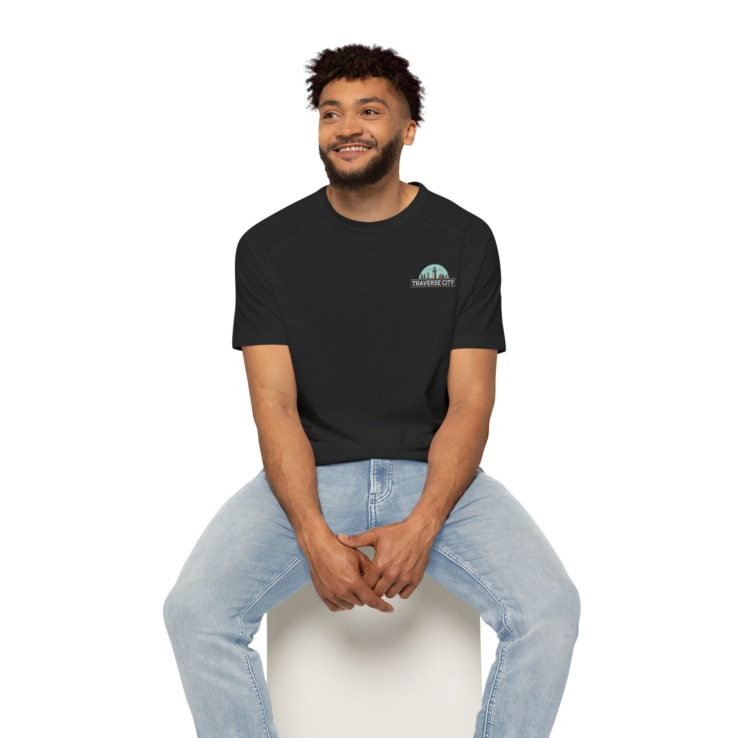 Vintage Traverse City Men's Raglan T-Shirt