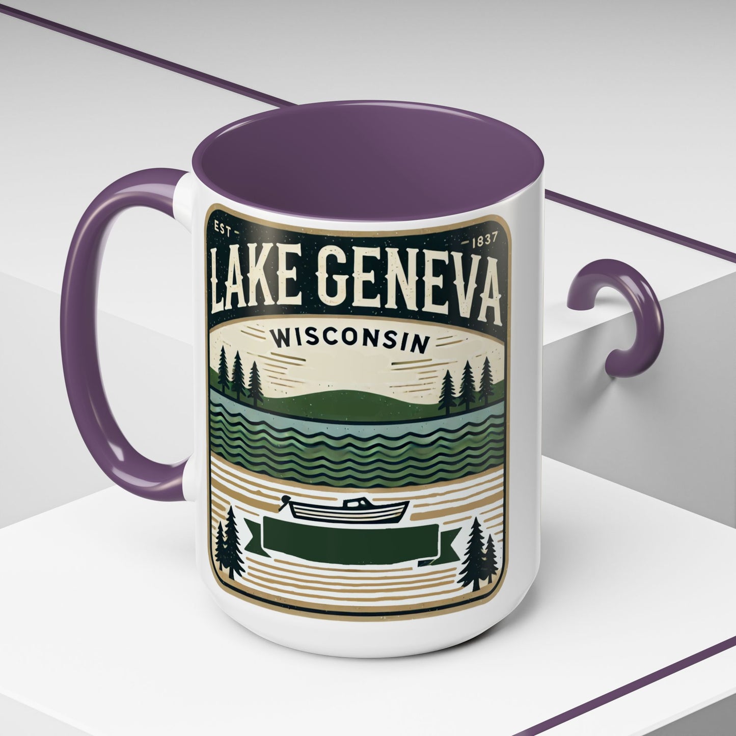 Vintage Lake Geneva Accent Coffee Mug