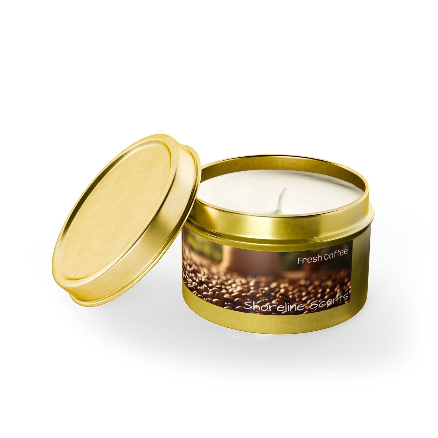 Fresh Coffee Scented Rustic Tin Candle