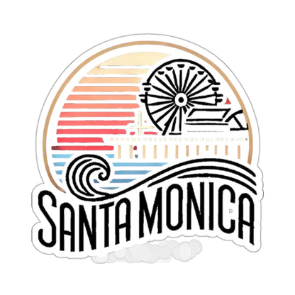 Vibrant Santa Monica Kiss-Cut Sticker