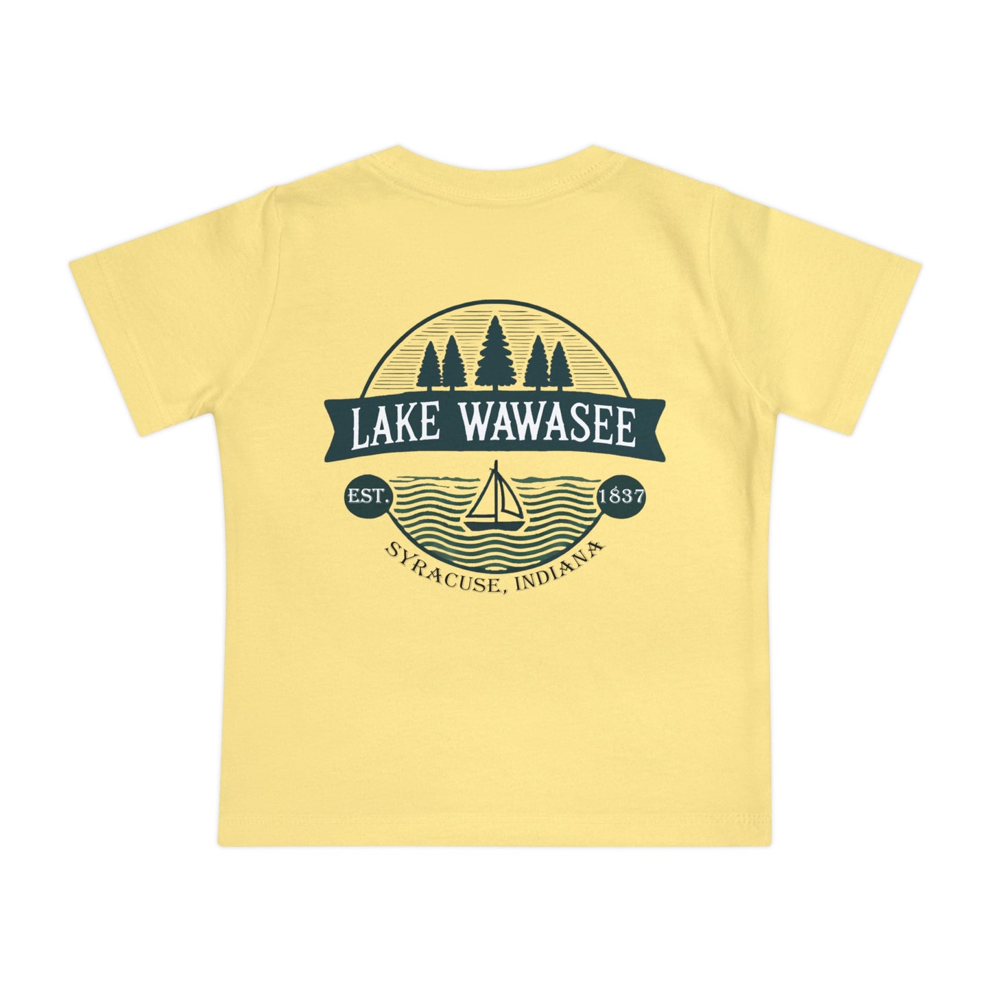 Vintage Lake Wawasee Unisex Baby Short Sleeve T-Shirt