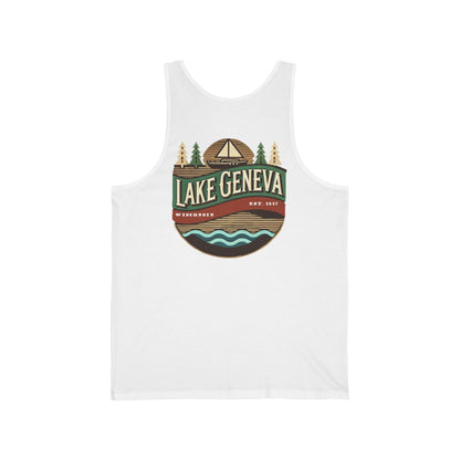 Retro Lake Geneva Unisex Jersey Tank
