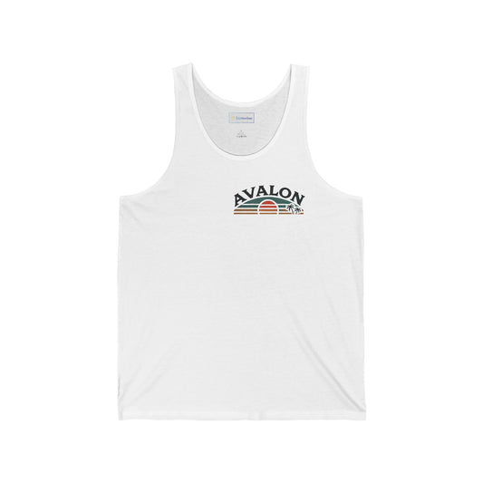 Retro Avalon Sunset Unisex Jersey Tank