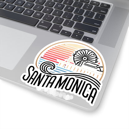 Vibrant Santa Monica Kiss-Cut Sticker