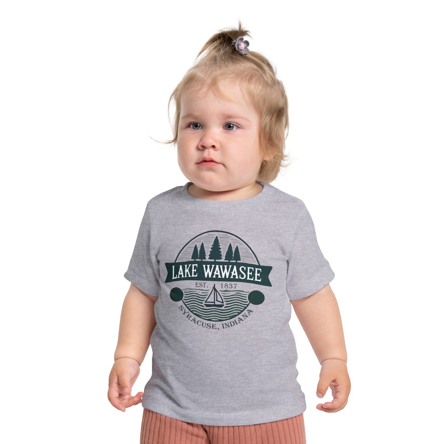 Vintage Lake Wawasee Unisex Baby Short Sleeve T-Shirt