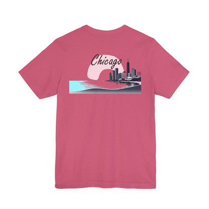 Elegant Chicago Skyline Unisex Jersey Short Sleeve Tee
