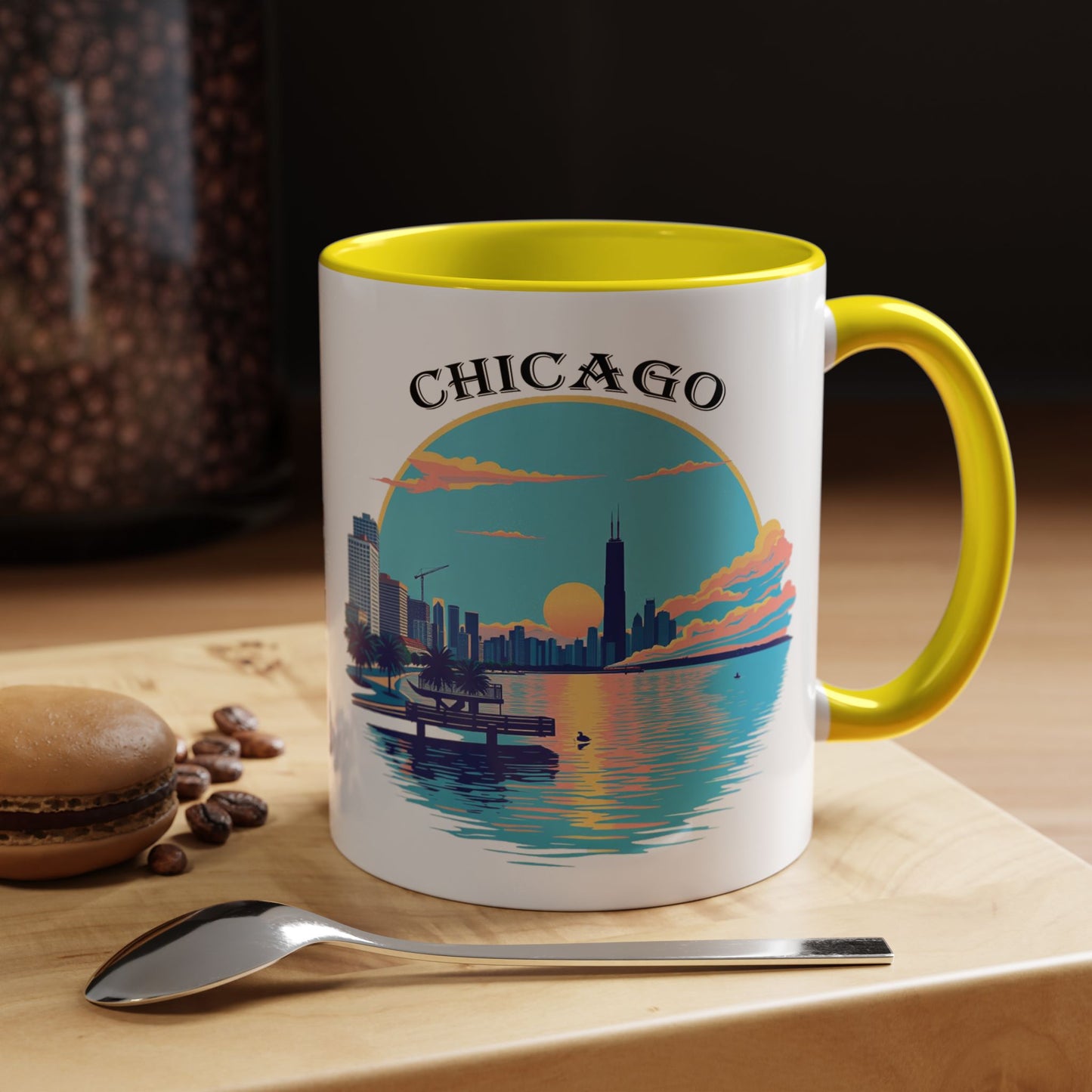 Retro Chicago Accent Coffee Mug