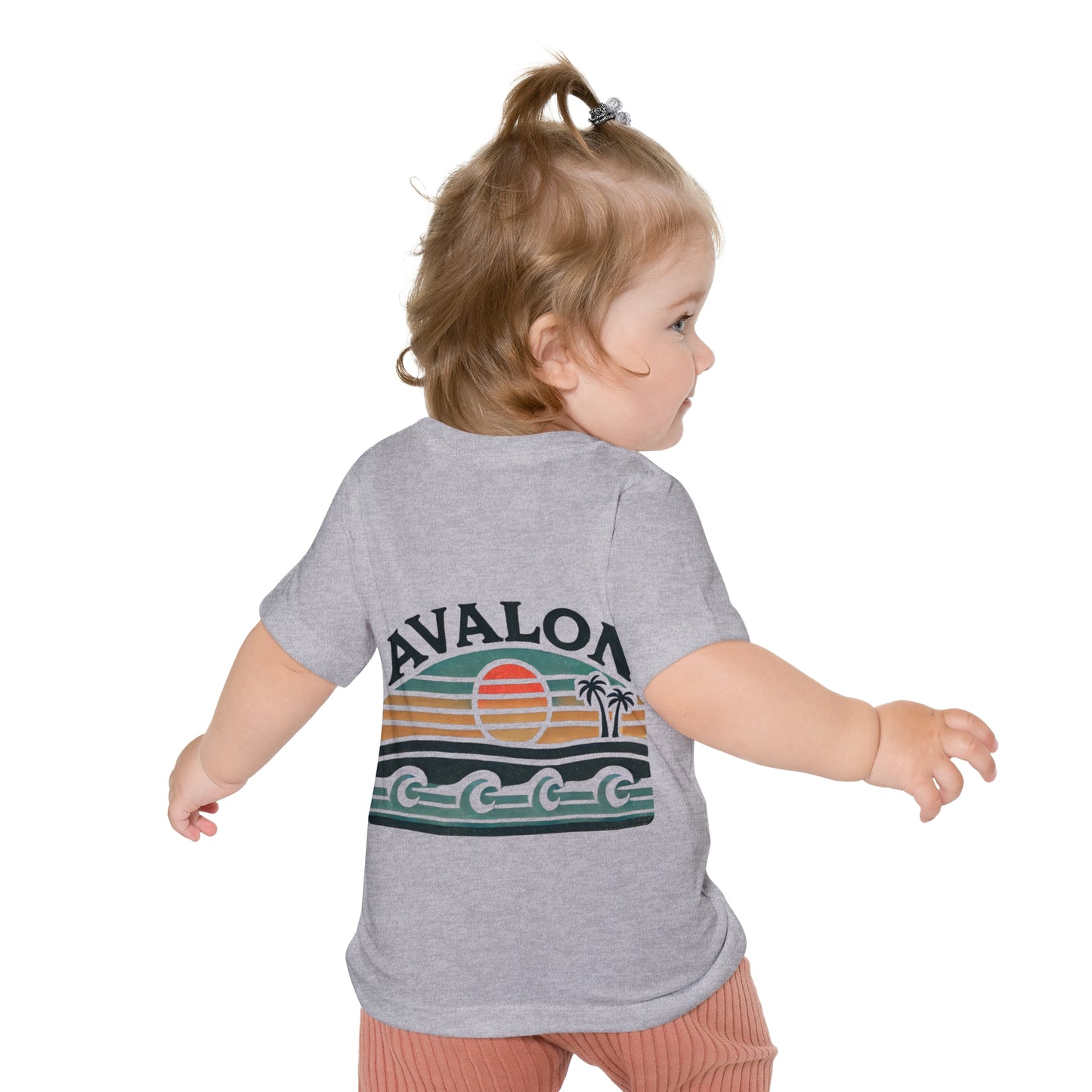 Retro Avalon Sunset Unisex Baby Short Sleeve T-Shirt