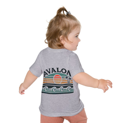 Retro Avalon Sunset Unisex Baby Short Sleeve T-Shirt