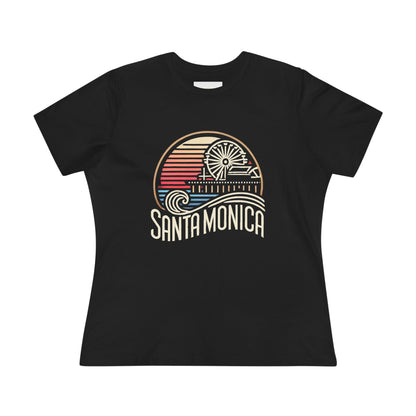 Vibrant Santa Monica Women's Cotton Tee