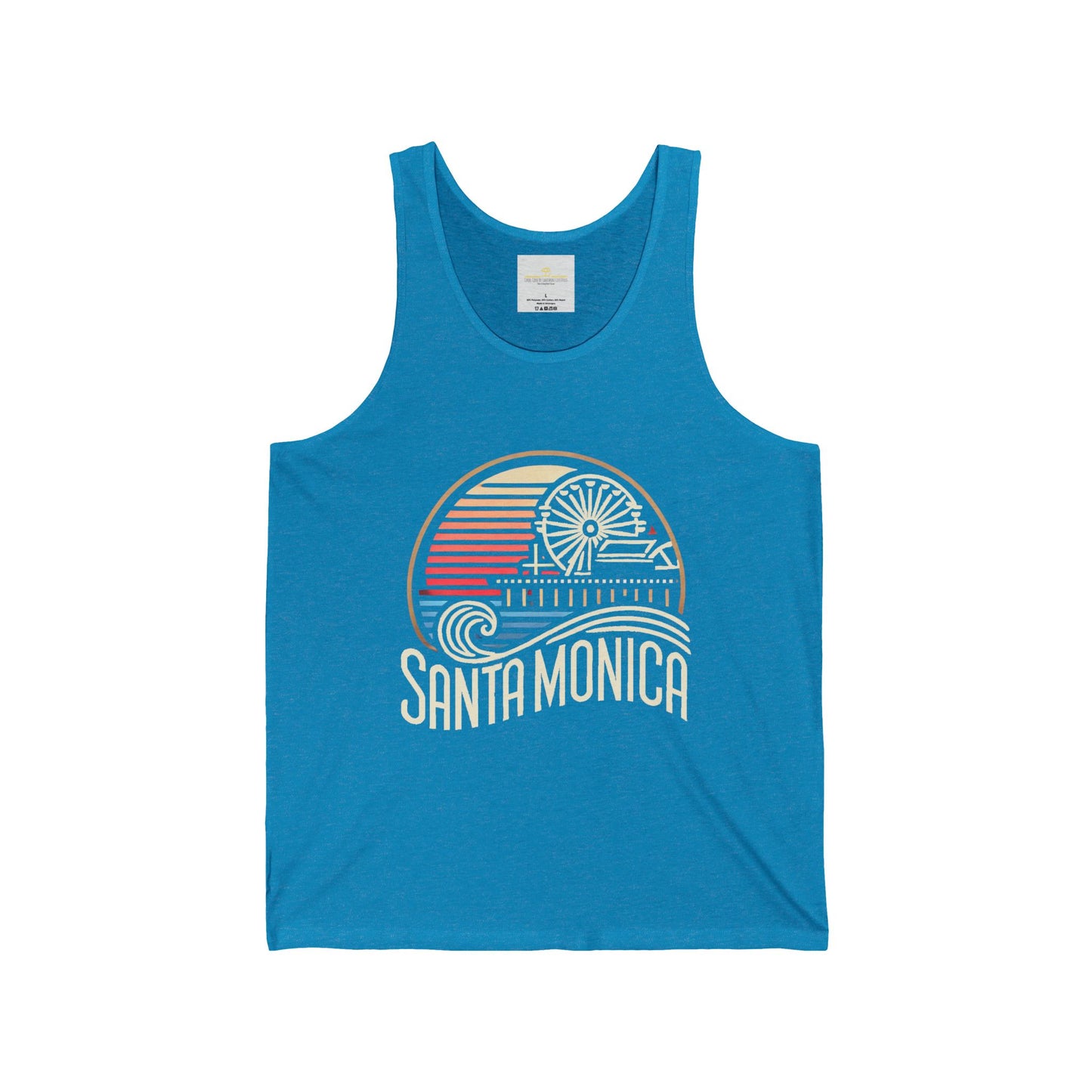 Vibrant Santa Monica Unisex Jersey Tank