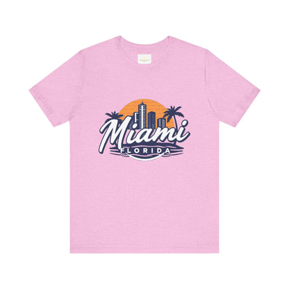 Retro Miami Unisex Jersey Short Sleeve Tee