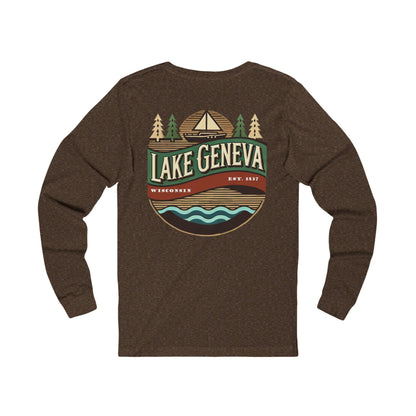 Retro Lake Geneva Unisex Jersey Long Sleeve Tee