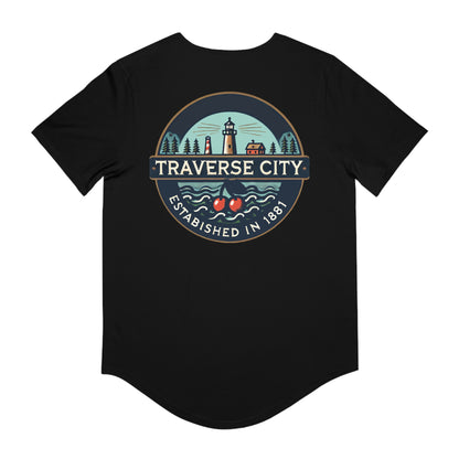 Vintage Traverse City Men's Jersey Curved Hem Tee