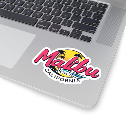 Retro Malibu Kiss-Cut Sticker