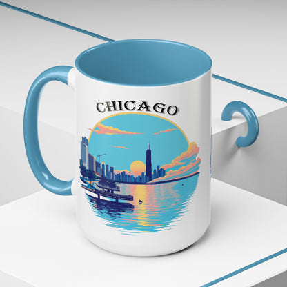 Retro Chicago Accent Coffee Mug