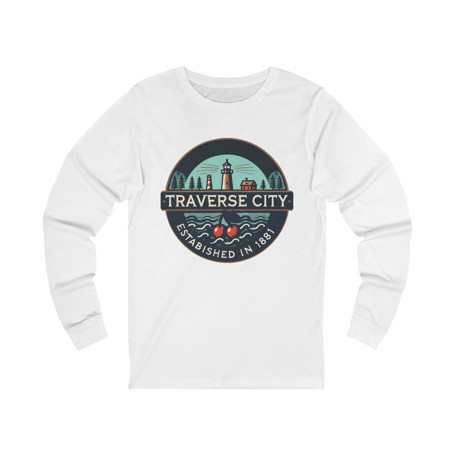 Vintage Traverse City Unisex Jersey Long Sleeve Tee