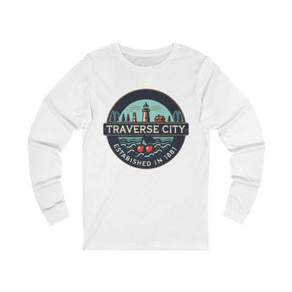 Vintage Traverse City Unisex Jersey Long Sleeve Tee