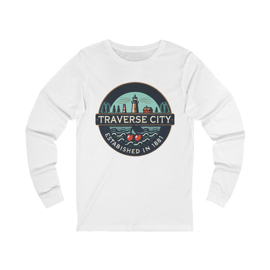 Vintage Traverse City Unisex Jersey Long Sleeve Tee