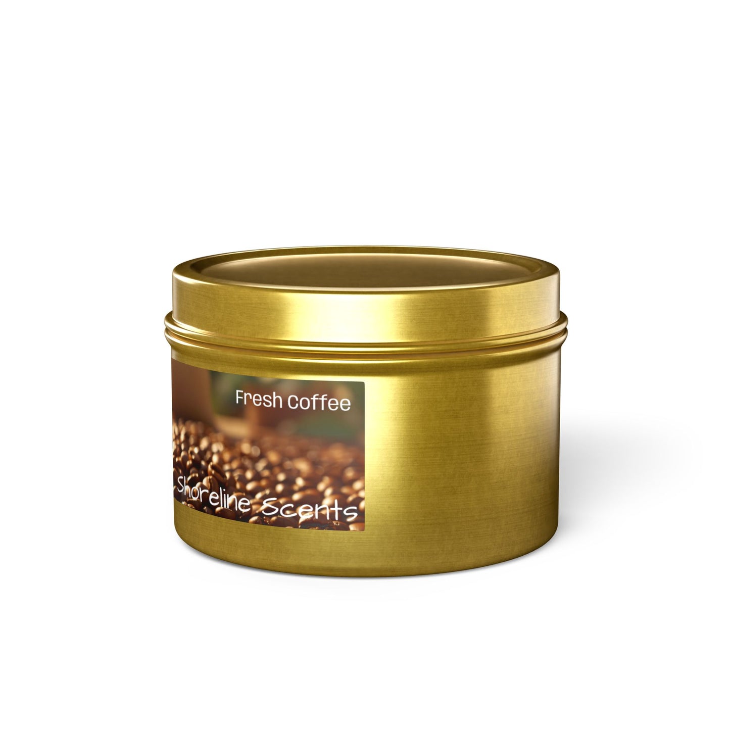 Fresh Coffee Scented Rustic Tin Candle