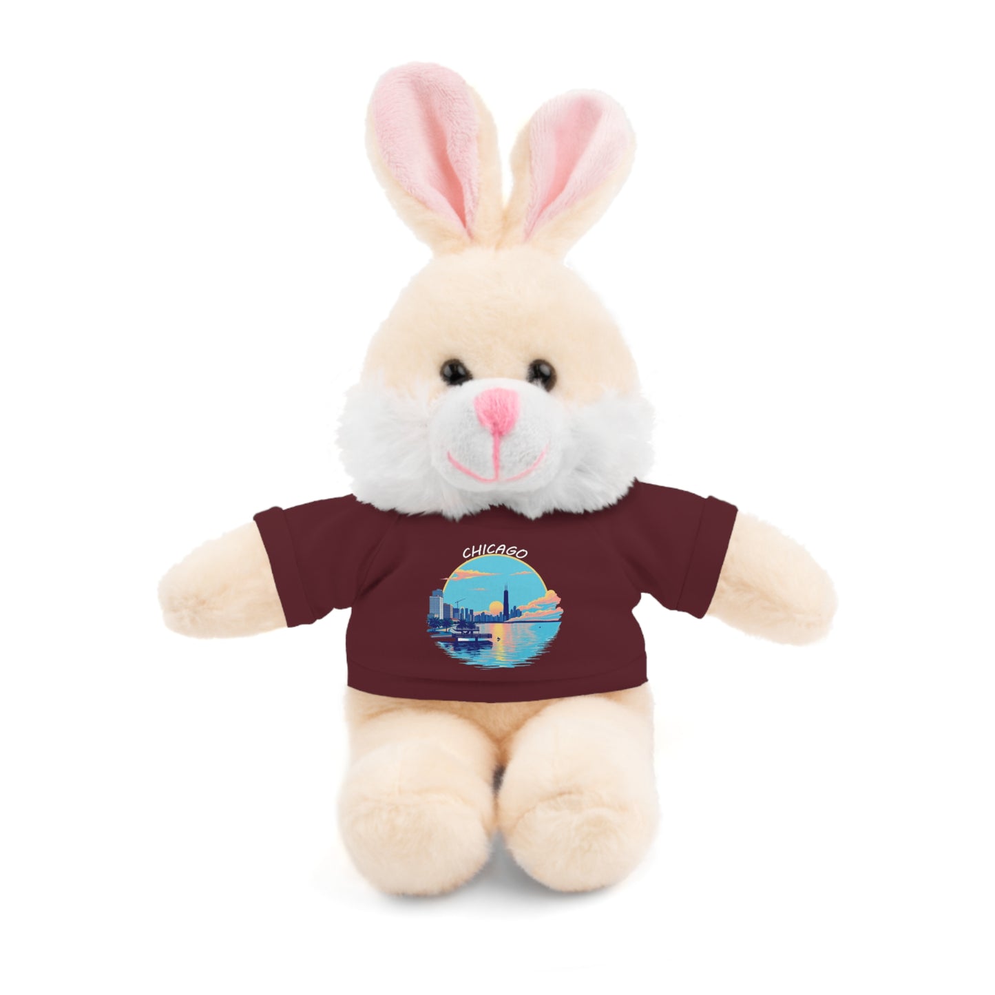 Retro Chicago Sunset Stuffed Animals with Tee