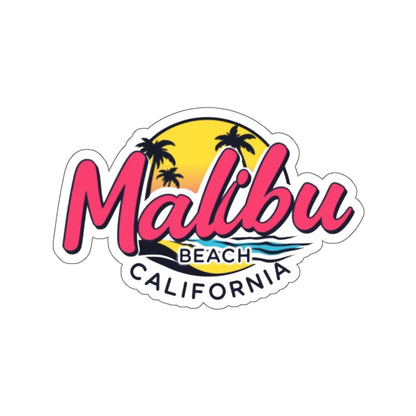 Retro Malibu Kiss-Cut Sticker