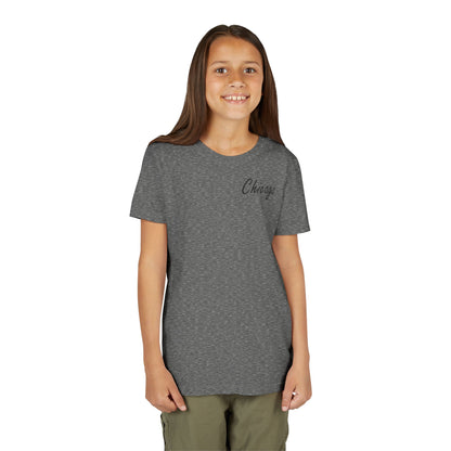 Elegant Chicago Skyline Unisex Youth Short Sleeve Tee